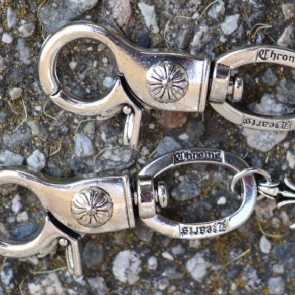 Chrome Hearts CH Silver Cross Belt Loop Chain Wallet Gothic Punk Cross Dagger - Picture 4 of 5